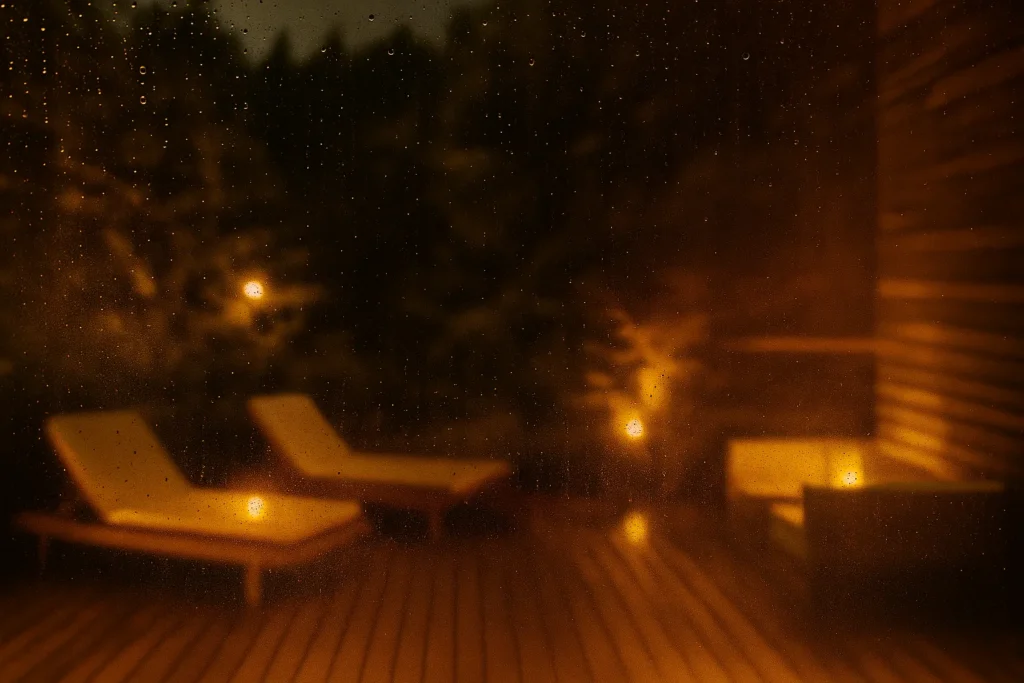 baldora private sauna terrasse